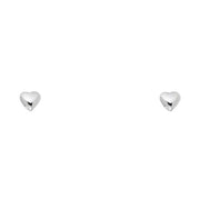 14K Gold Heart Stud Earrings