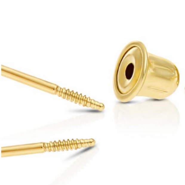 14k Yellow Gold and Silicone Earring Backs, 6 X 4.4 Mm, Replacement Earring  Backs, Comfort Earring Backs 