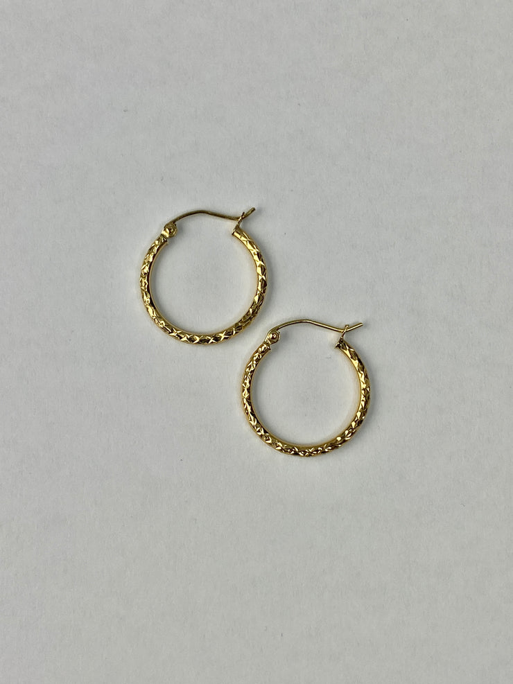 14K Gold 1.5mm Hoops