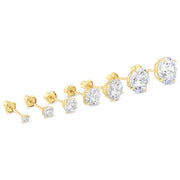round brialliant cut cz studs for everyday wear daily wear affordable comfortable stud earrings