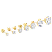 round brialliant cut cz studs for everyday wear daily wear affordable comfortable stud earrings